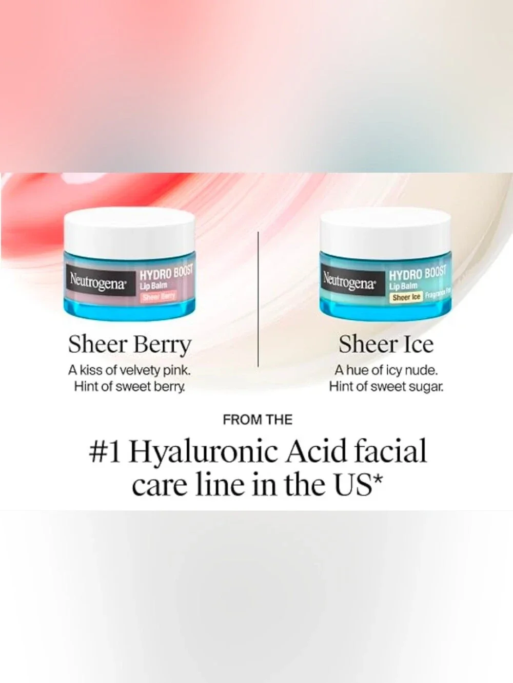 Neutrogena Hydro Boost Sheer Ice Lip Balm - Hydrating Clear Balm 0.5oz BNIB